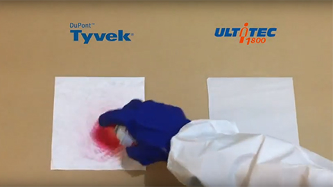 ULTITEC 1800 & Tyvek Prueba de tela – Pintura en aerosol y WD40