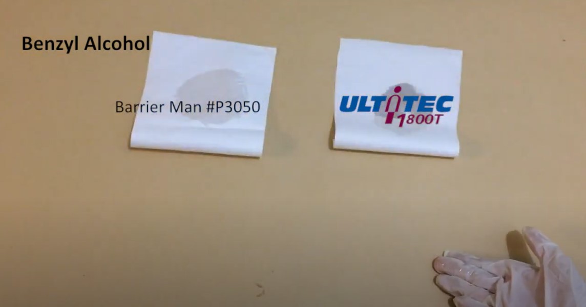 ULTITEC 1800T VS BM 面料苯醇測試